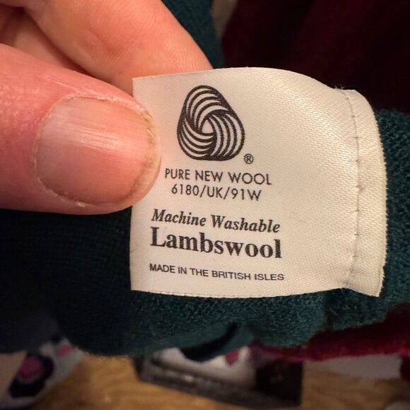 V-Neck Sleeveless Teal Sweater Vest Large By James Pringle Weavers Pure New Wool - Picture 6 of 7